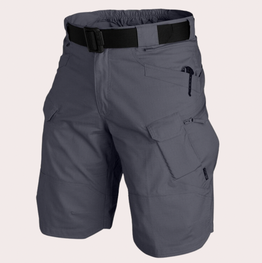 Relaxed Fit Elastic Waist Cargo Shorts