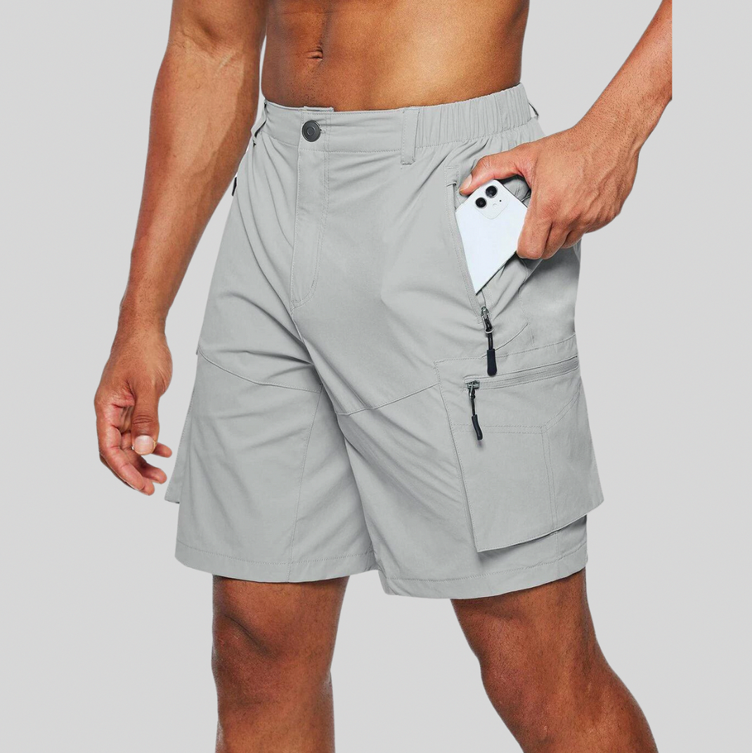 Regular Fit Zip Cargo Shorts