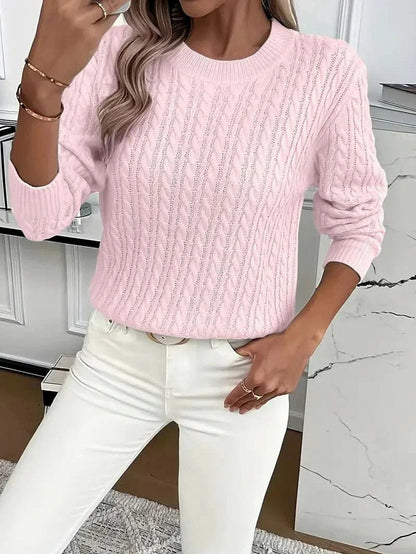Cable Knit Crewneck Sweater