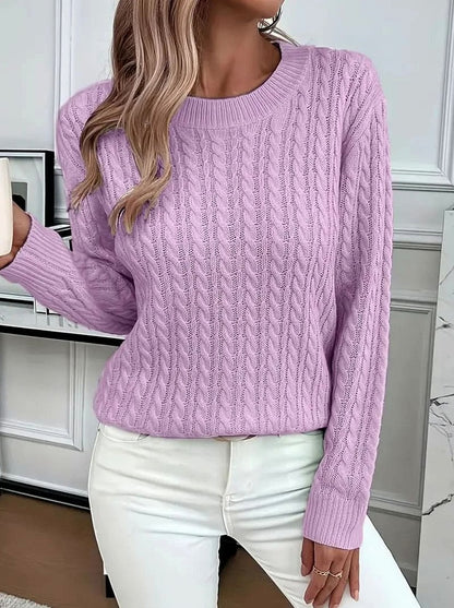 Cable Knit Crewneck Sweater