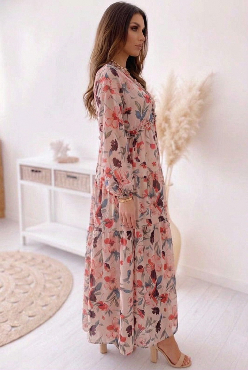 Chiffon Tiered Maxi Dress