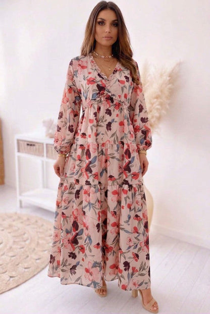 Chiffon Tiered Maxi Dress
