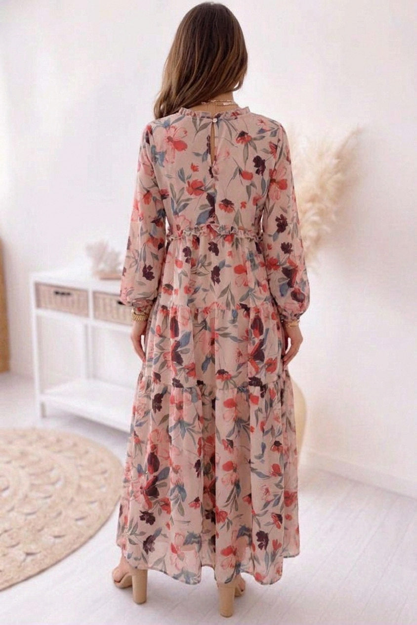 Chiffon Tiered Maxi Dress