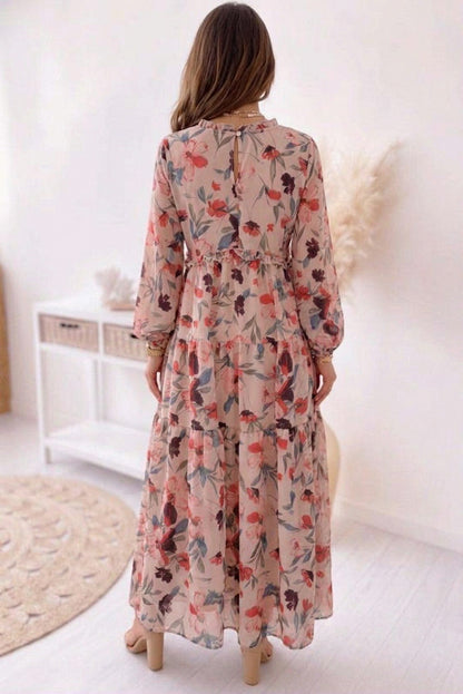 Chiffon Tiered Maxi Dress