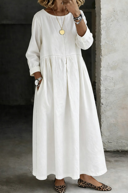 Denim Long Sleeve Maxi Dress