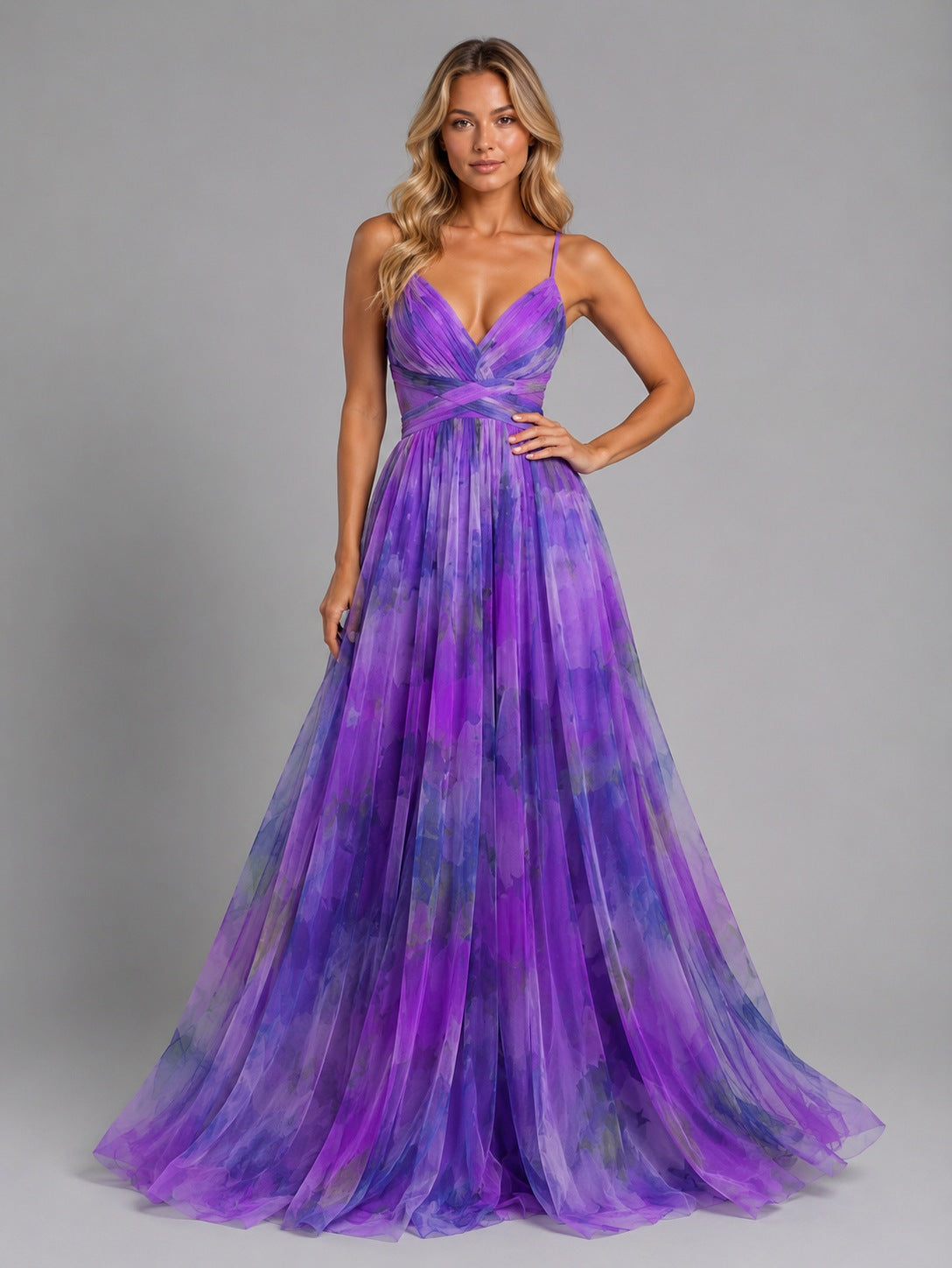 Floral Sweetheart Pleated Maxi Dress