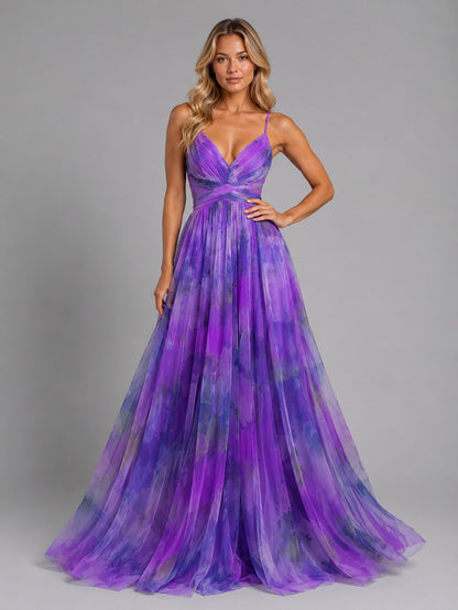 Floral Sweetheart Pleated Maxi Dress