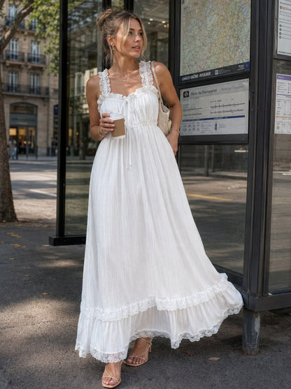 Gauze Babydoll Maxi Dress