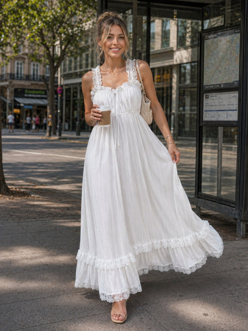 Gauze Babydoll Maxi Dress