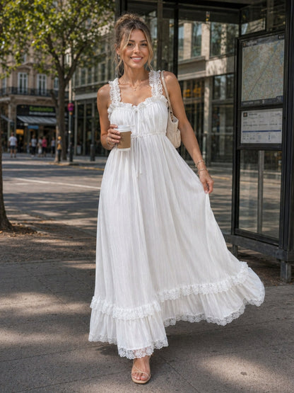 Gauze Babydoll Maxi Dress