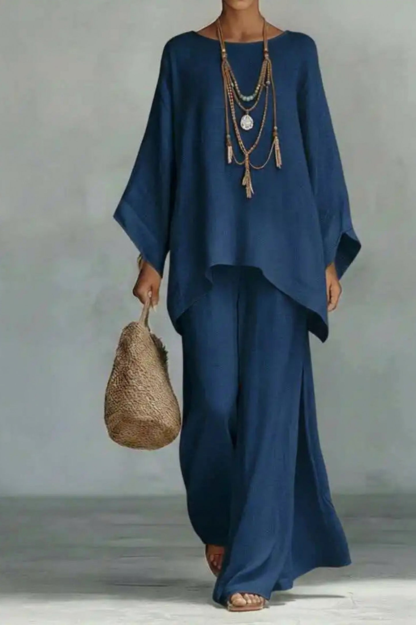 Relaxed Wide Leg Two Piece Set