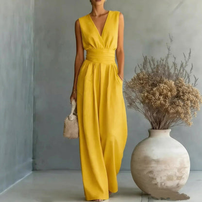 Wide Leg Wrap Jumpsuit