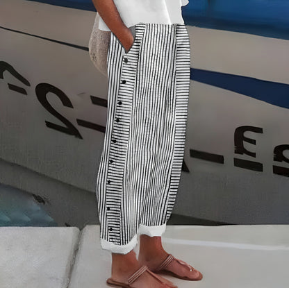 Striped Wide Leg Pants