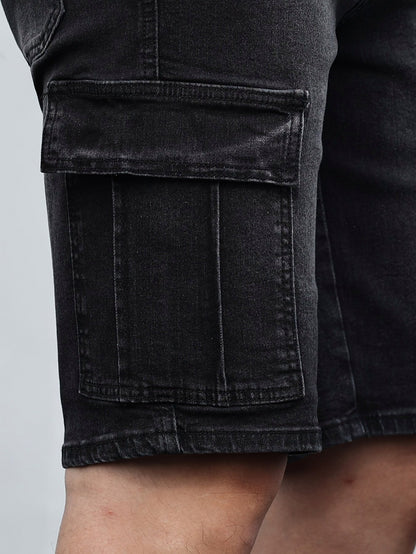 Denim Relaxed Cargo Shorts