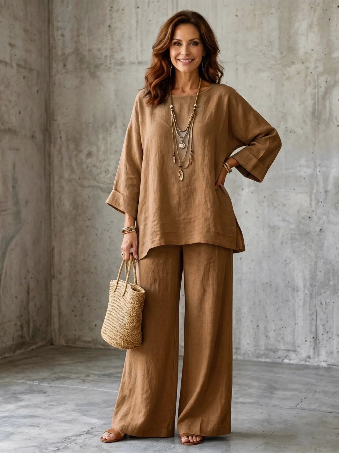 Relaxed Wide Leg Matching Set