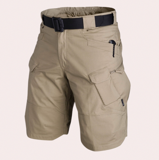 Relaxed Fit Elastic Waist Cargo Shorts