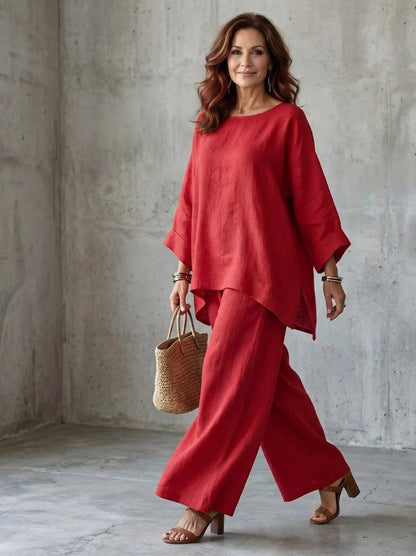 Relaxed Wide Leg Matching Set