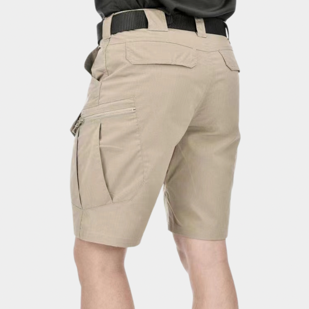 Relaxed Fit Elastic Waist Cargo Shorts
