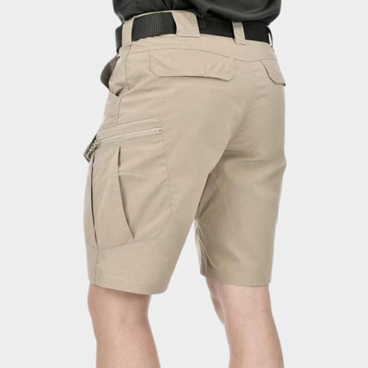 Relaxed Fit Elastic Waist Cargo Shorts