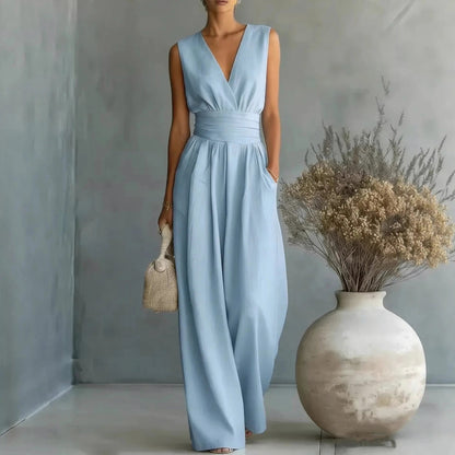 Wide Leg Wrap Jumpsuit