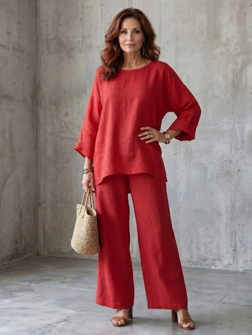 Relaxed Wide Leg Matching Set