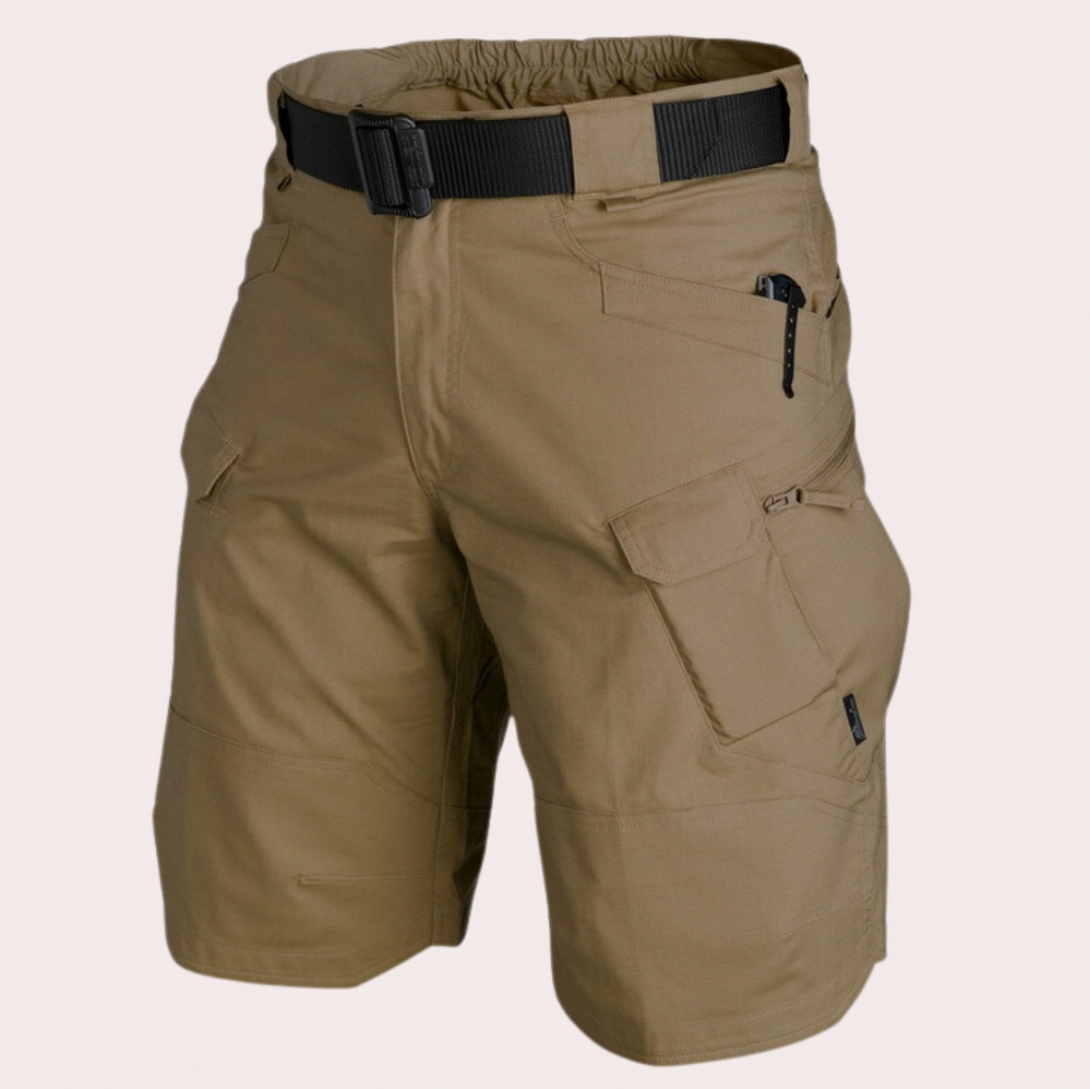 Relaxed Fit Elastic Waist Cargo Shorts