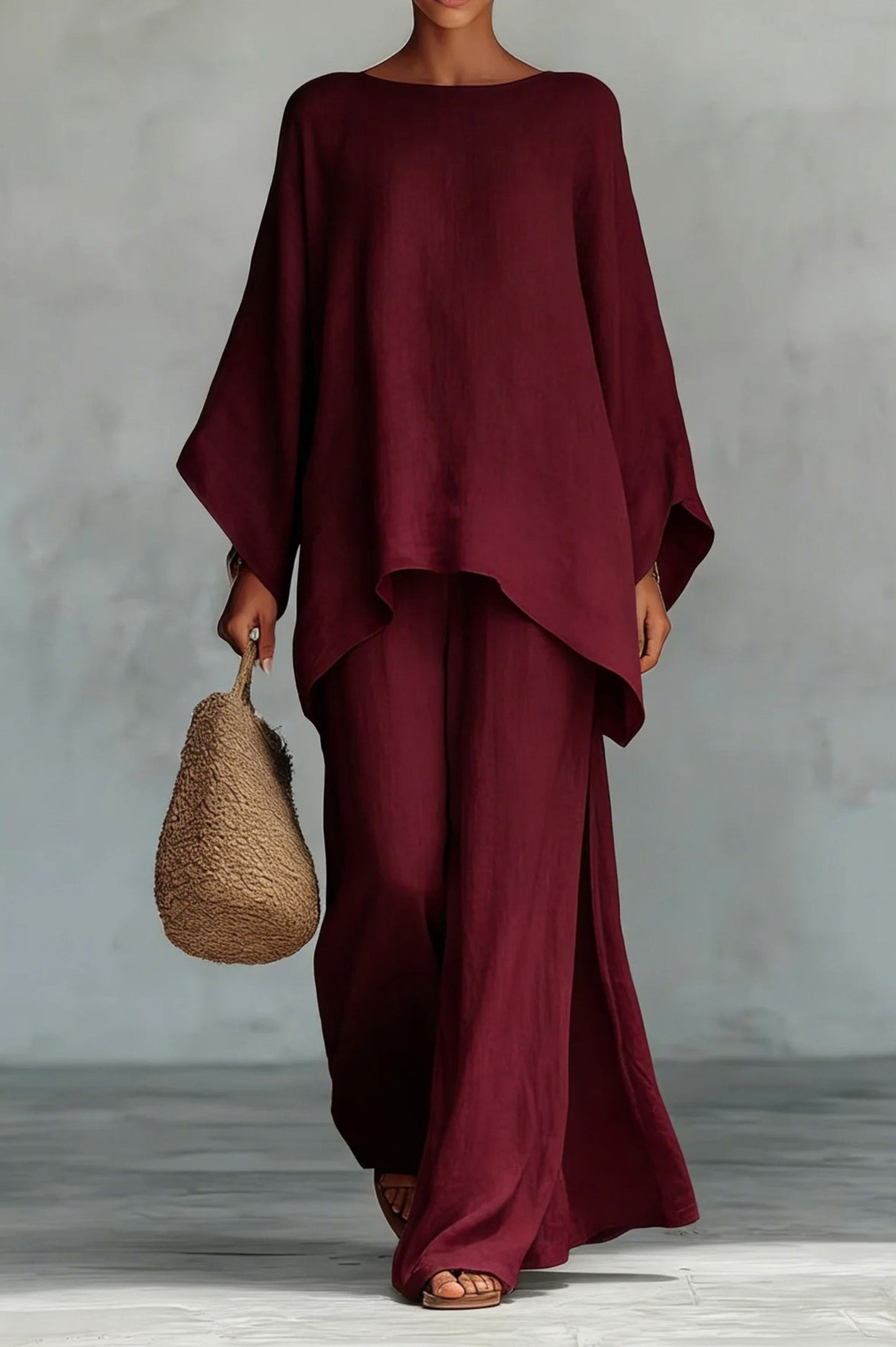 Relaxed Wide Leg Two Piece Set