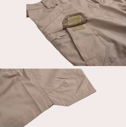 Relaxed Fit Elastic Waist Cargo Shorts