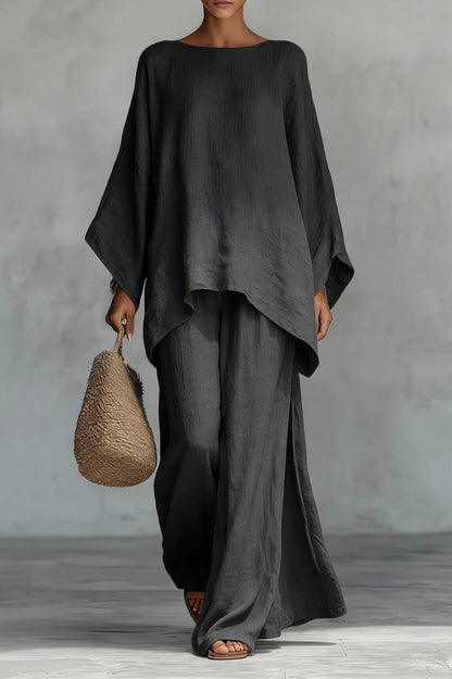 Relaxed Wide Leg Two Piece Set