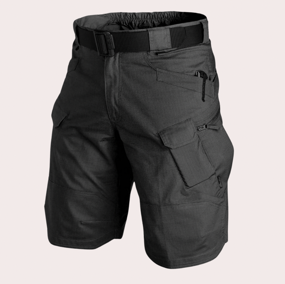 Relaxed Fit Elastic Waist Cargo Shorts