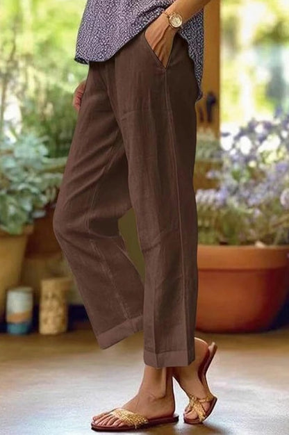 Cropped Wide Leg Pants