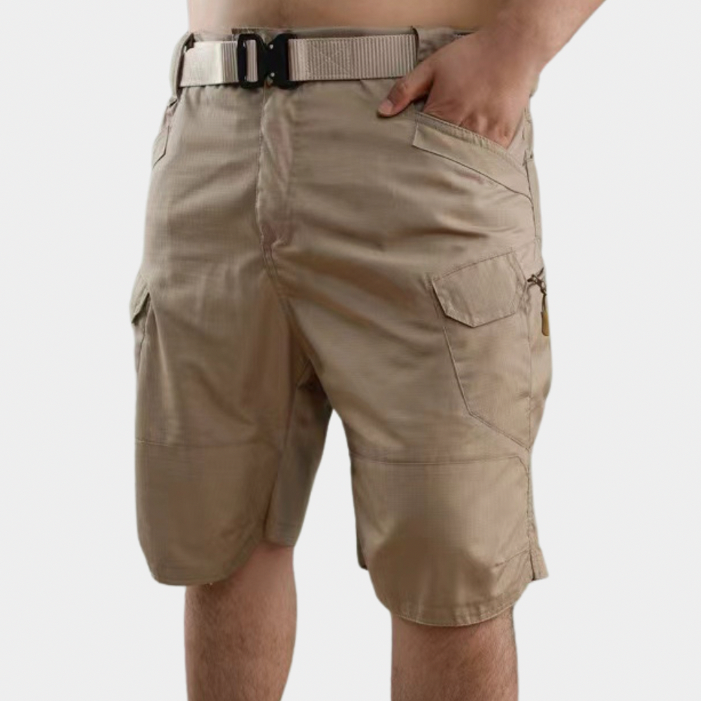 Relaxed Fit Elastic Waist Cargo Shorts