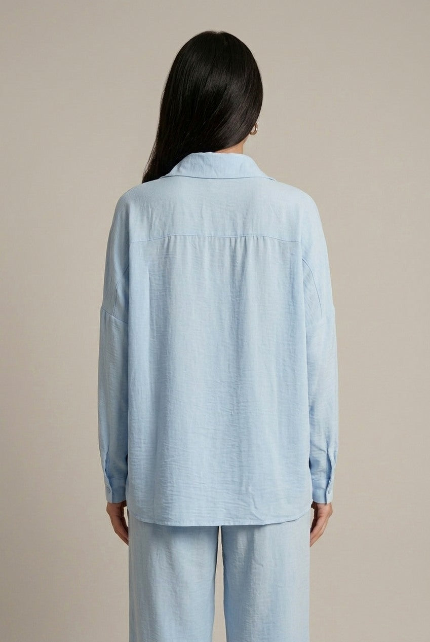 Relaxed Button Front Two Piece Set