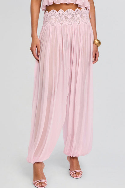 Chiffon Crochet Two Piece Set