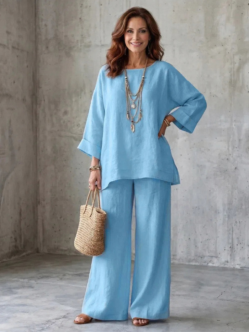 Relaxed Wide Leg Matching Set