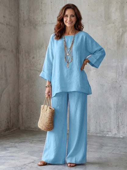 Relaxed Wide Leg Matching Set