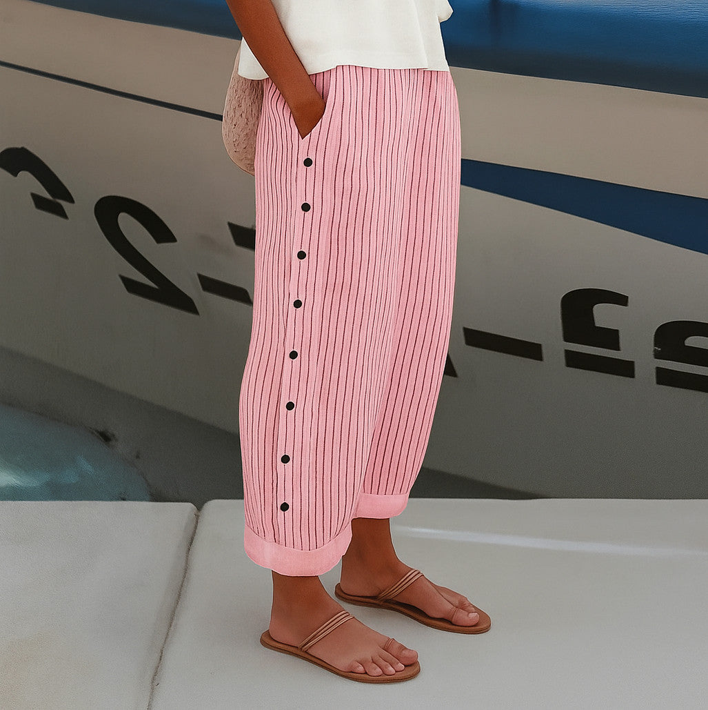 Striped Wide Leg Pants