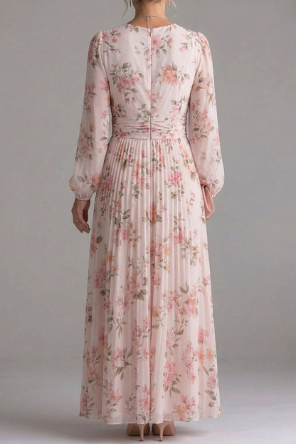 Floral Chiffon Long Sleeve Maxi