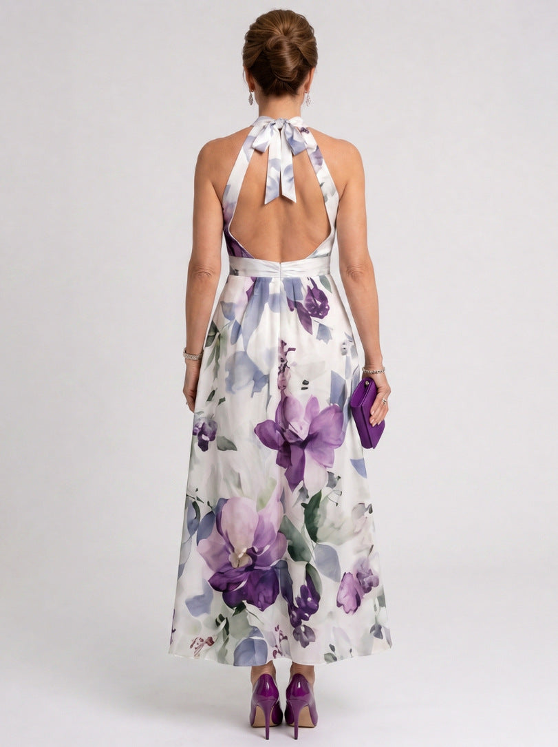 Floral Halter Midi Dress