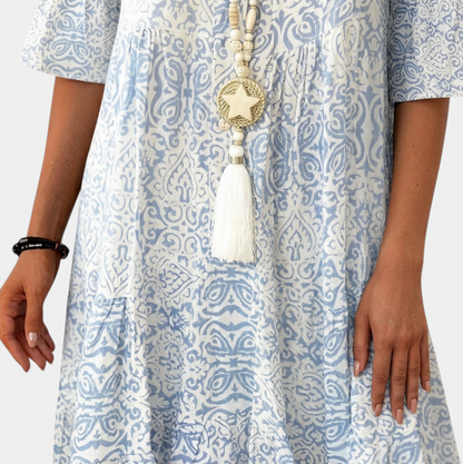 Geometric Tiered Mini Dress