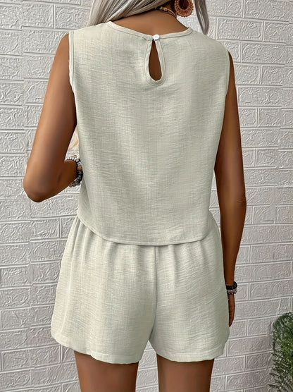 Sleeveless Relaxed Shorts Set
