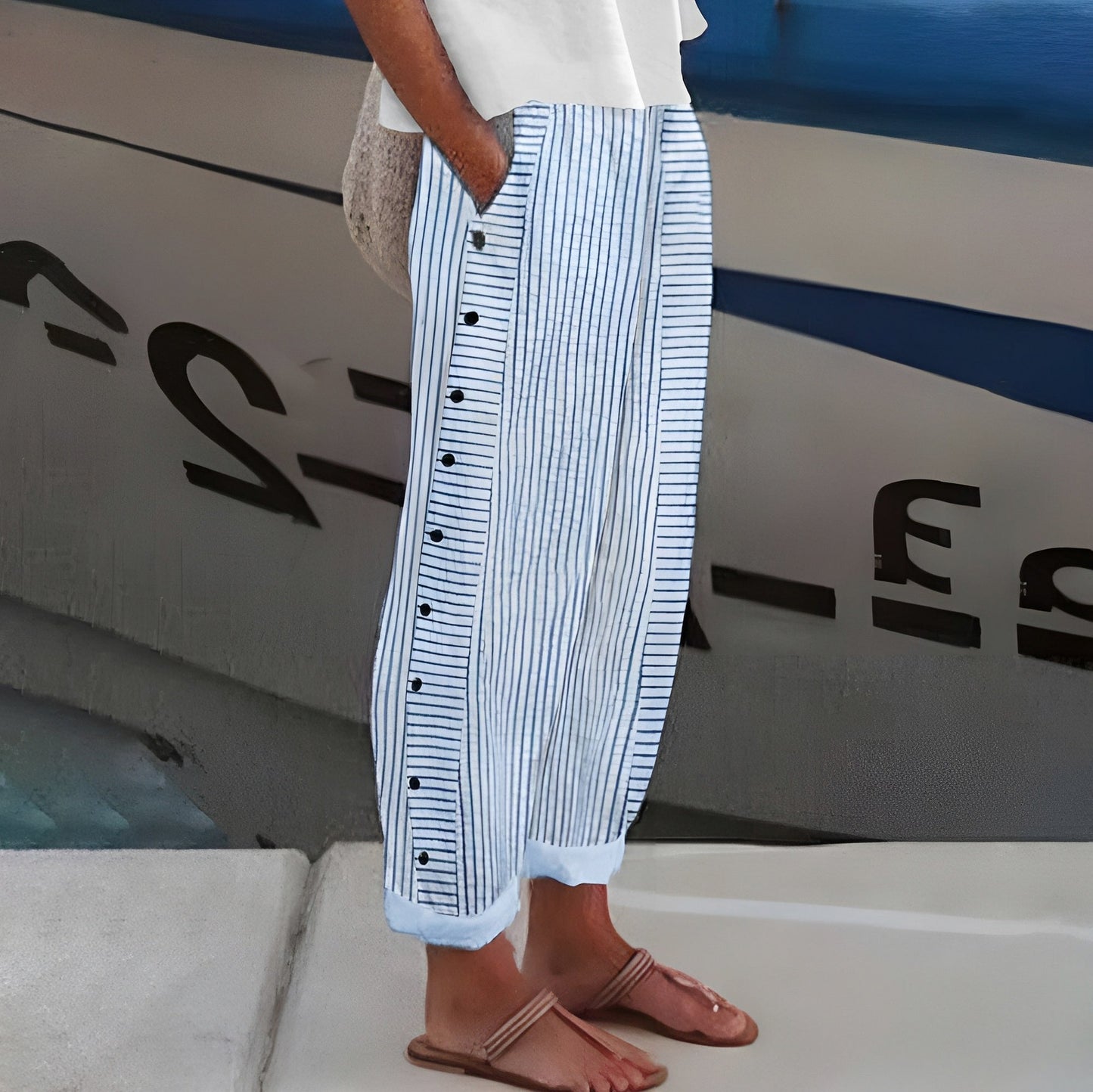 Striped Wide Leg Pants