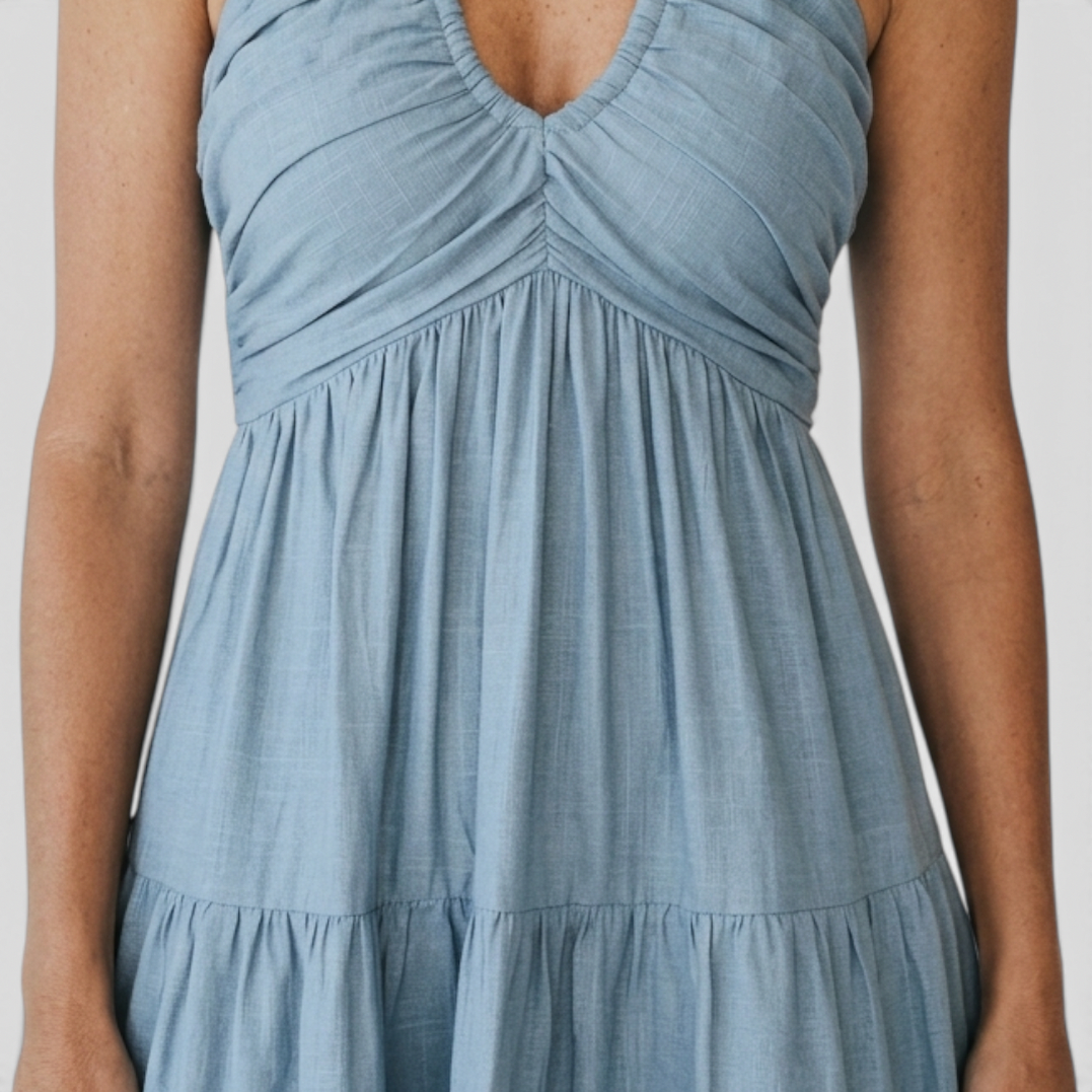 Halter Tiered Mini Sundress