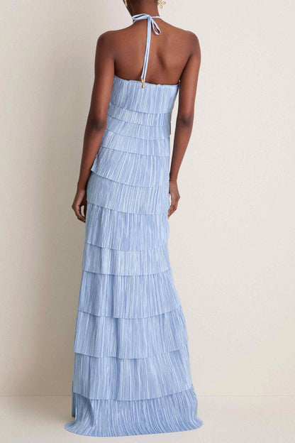Tiered Halter Maxi Dress