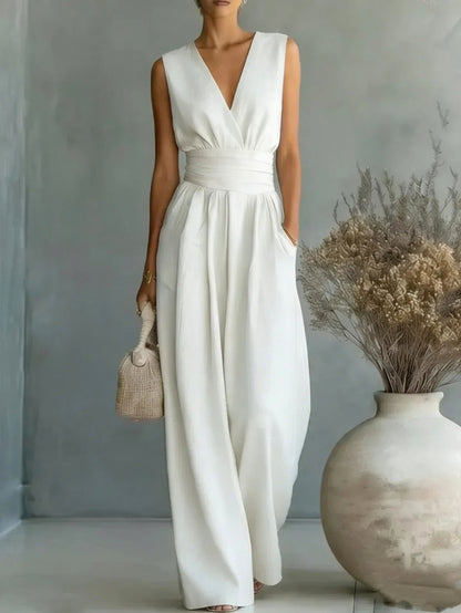 Wide Leg Wrap Jumpsuit