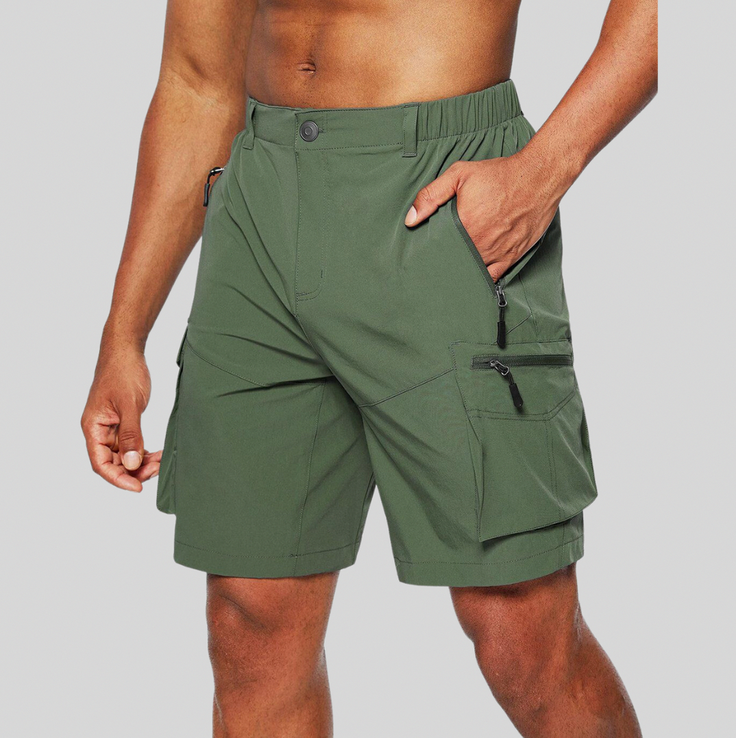 Regular Fit Zip Cargo Shorts