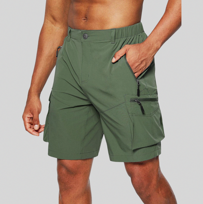 Regular Fit Zip Cargo Shorts