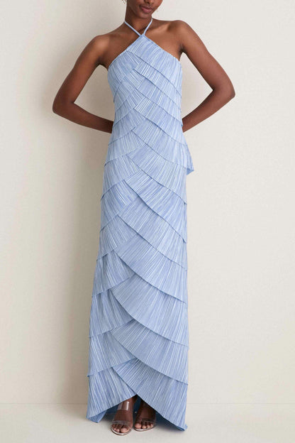 Tiered Halter Maxi Dress