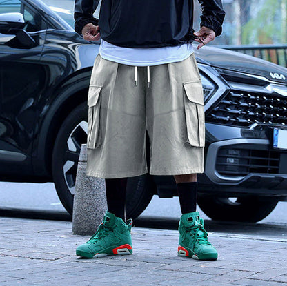 Oversized Drawstring Cargo Shorts