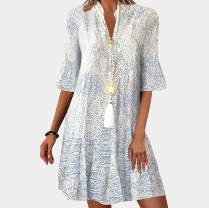Geometric Tiered Mini Dress